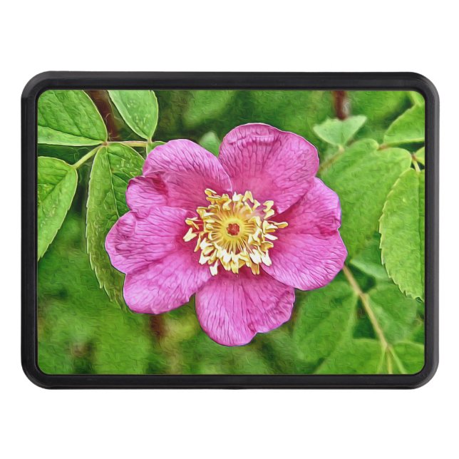One Wild Rose Trailer Hitch Cover (Front)