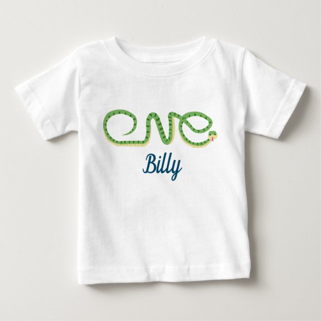 One wild snake design with name baby T-Shirt (Front)