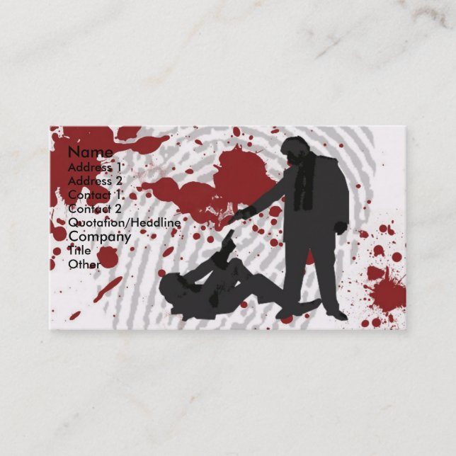 One will die (2) business card (Front)
