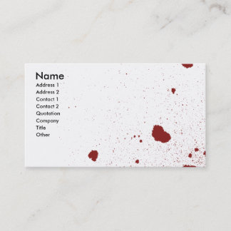 One will Die Business Card