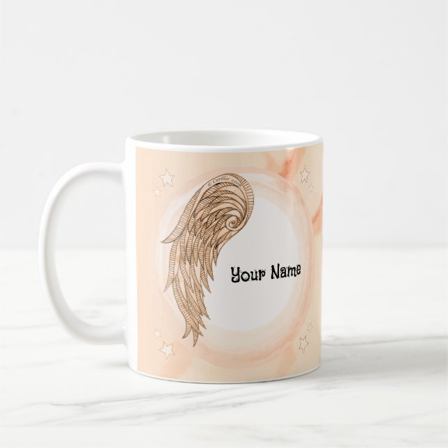 one wing angel coffee mug (Left)