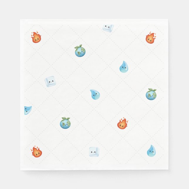 ONE With The Elements First Birthday  Napkins (Front)