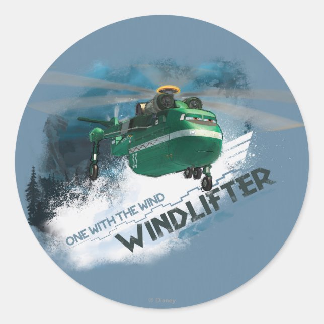 One With The Wind Graphic Classic Round Sticker (Front)