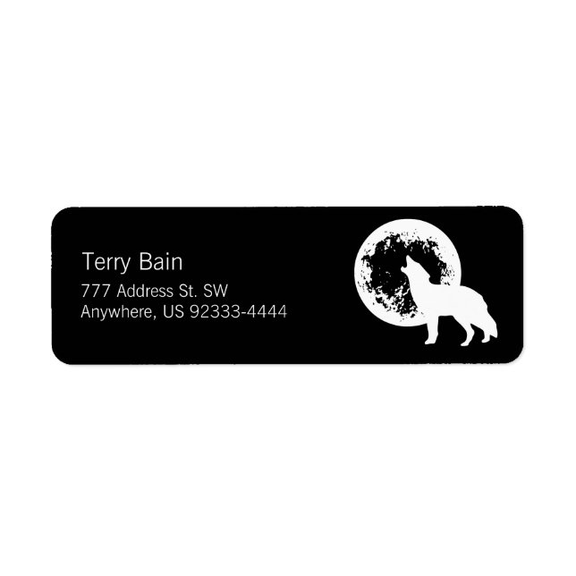 One Wolf Moon Label (Front)