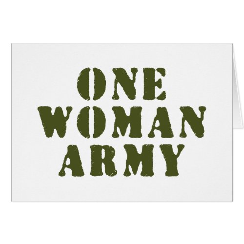 ONE WOMAN ARMY
