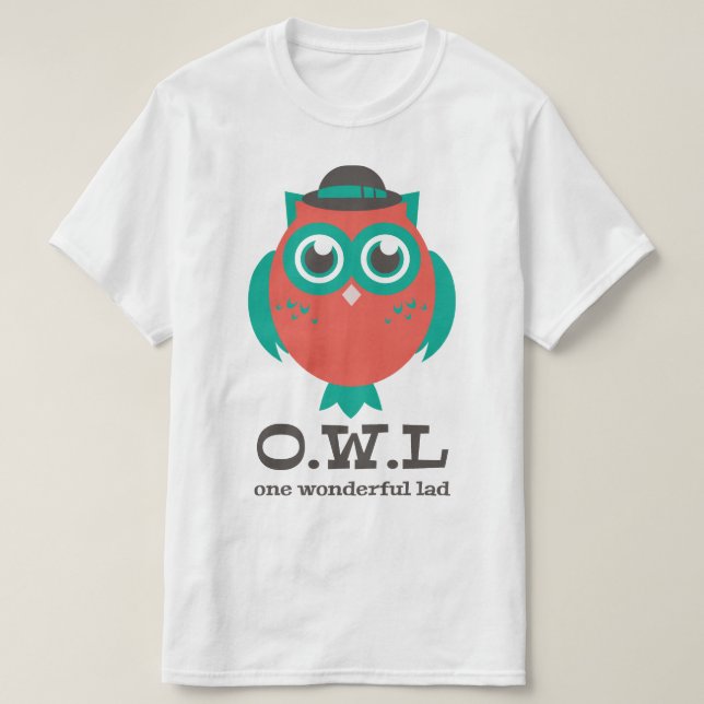 One Wonderful Lad  Owl t-shirt (Design Front)