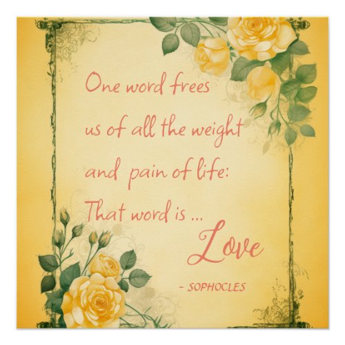 One Word Frees Us Of All _ LOVE Poster