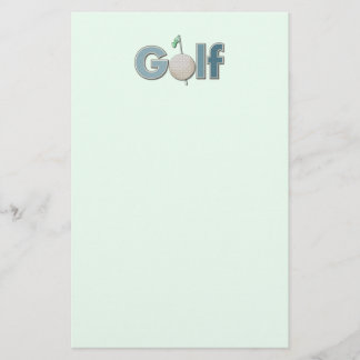 One Word Golf Stationery