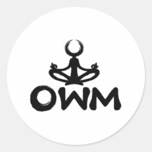 One Word Mantra Meditation Sticker