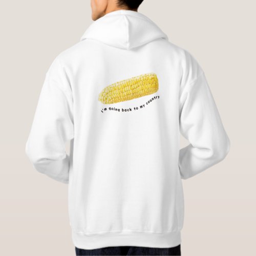 One word of corn illustration hoodie