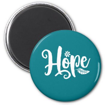 One Word That Say Hope Cursive Calligraphy Magnet by raindwops at Zazzle