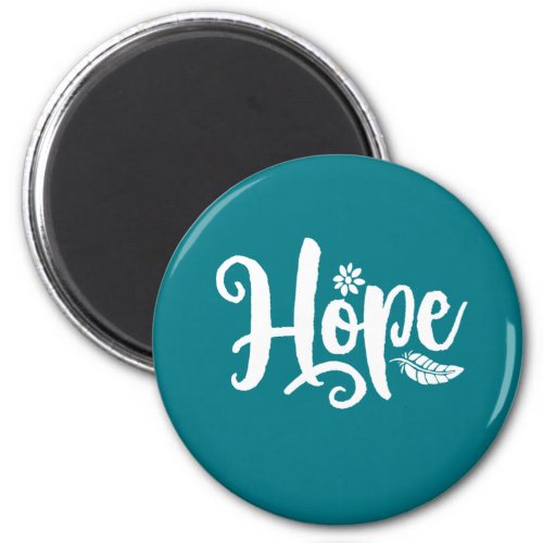 One Word That Say Hope Cursive Calligraphy Magnet