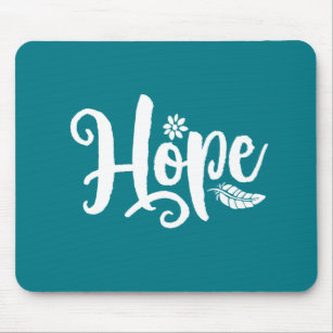 One Word That Say Hope Cursive Calligraphy Mouse Pad