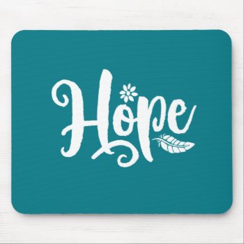 One Word That Say Hope Cursive Calligraphy Mouse Pad by raindwops at Zazzle