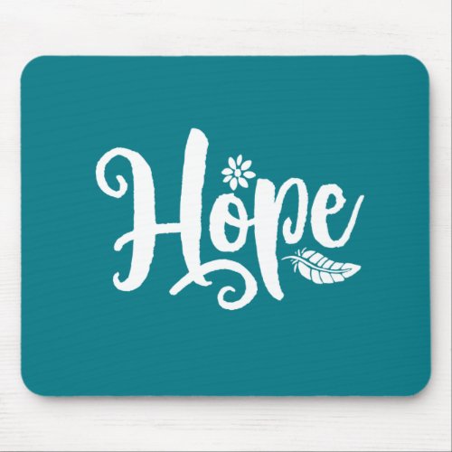 One Word That Say Hope Cursive Calligraphy Mouse Pad