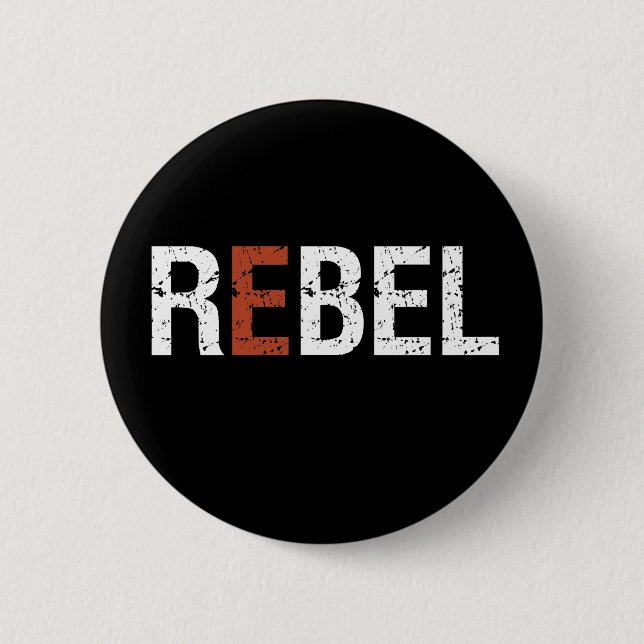 One Word That Say Rebel Sassy Sarcastic Button (Front)