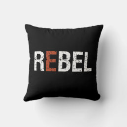 One Word That Say Rebel Sassy Sarcastic Throw Pillow