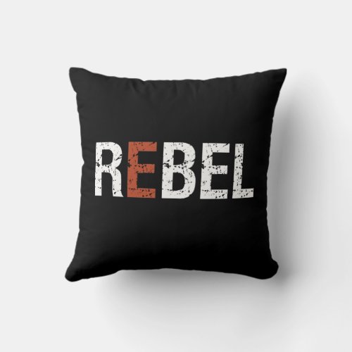 One Word That Say Rebel Sassy Sarcastic Throw Pillow
