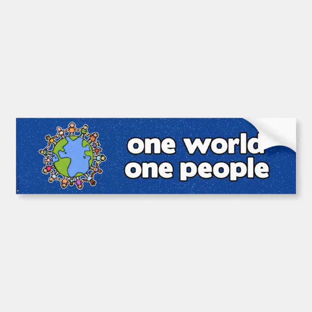 one world bumper 4 sticker | Zazzle