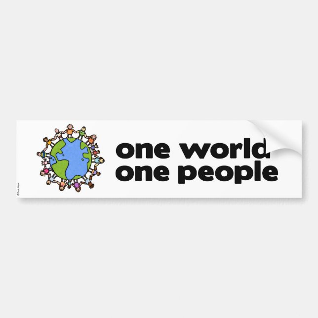 one world bumpersticker 2 bumper sticker (Front)