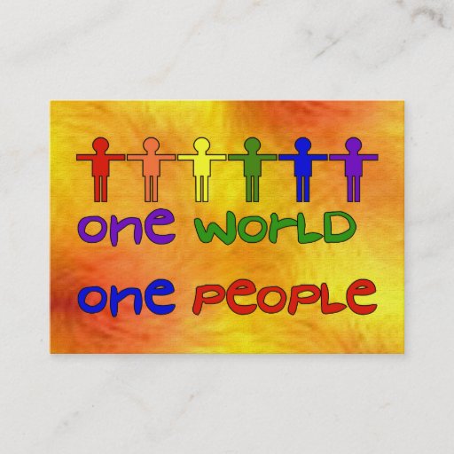 Customizable One World Business Card Template