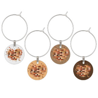 One World Heart wine charm
