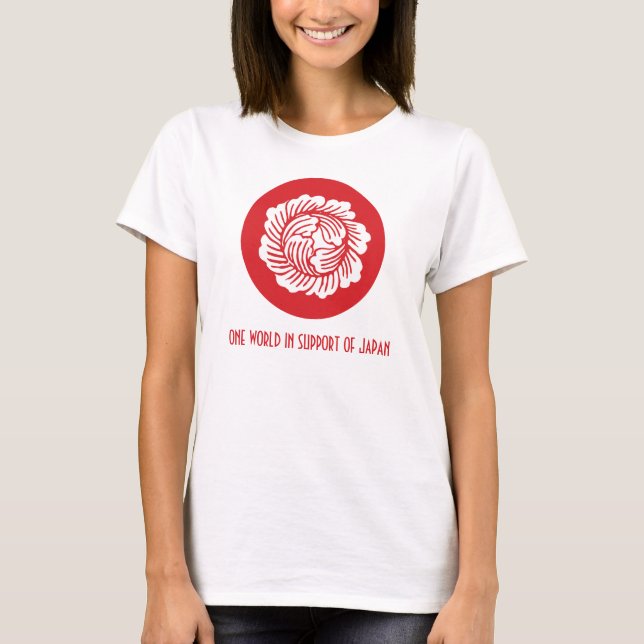 One World Japan Relief Flower T-Shirt (Front)