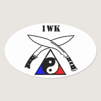 One World Karate Association Emblem Oval Sticker