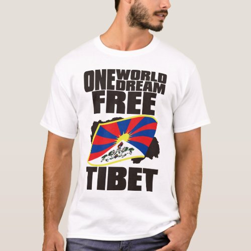 ONE WORLD ONE DREAM FREE TIBET T_Shirt