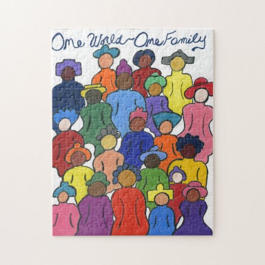 One World, One Family Multicultural Puzzle | Zazzle.com