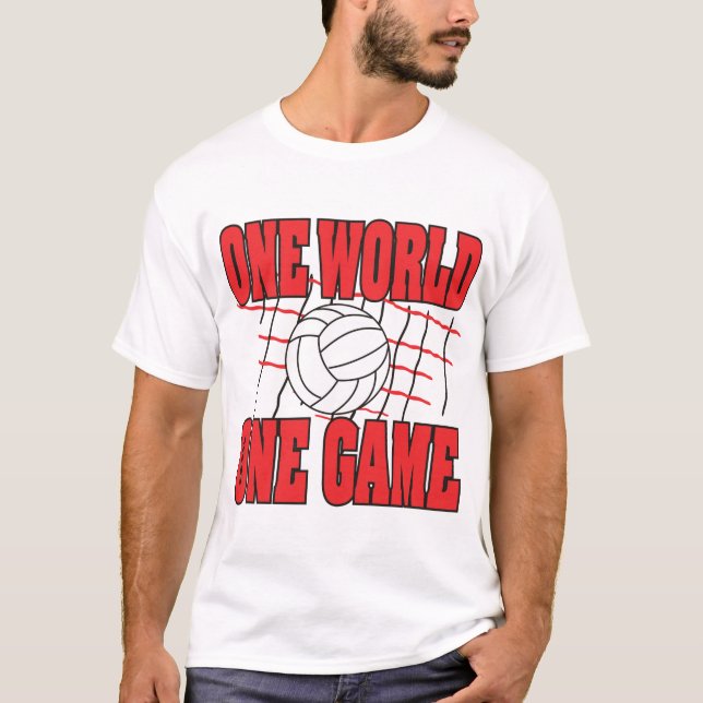 One World One Game Volleyball T-Shirt (Front)
