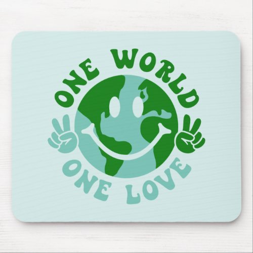 One World One Love Peace On Earth Mouse Pad