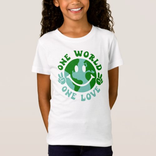 One World One Love Peace On Earth T_Shirt