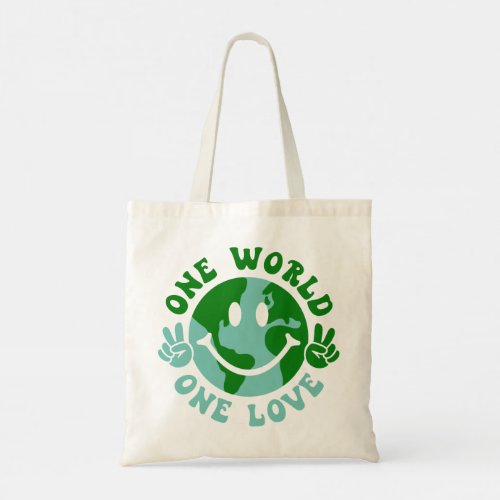 One World One Love Peace On Earth Tote Bag