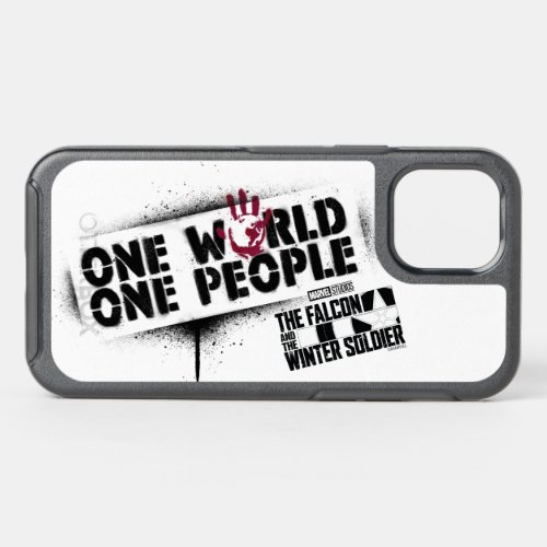 One World One People Spraypaint Stencil Graphic OtterBox Symmetry iPhone 12 Case