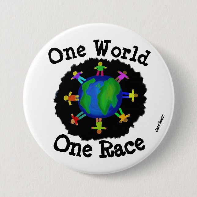 One World, One Race Pinback Button (Front)