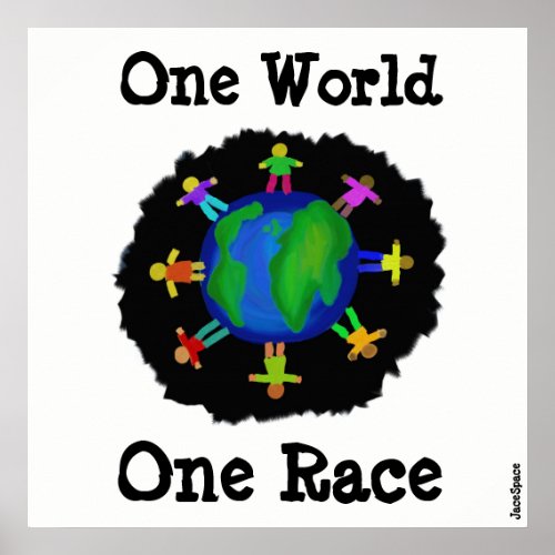 One World One Race Poster