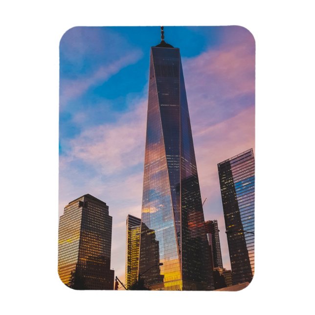 One World Tower Landmark 1 World Trade Centre  Pla Magnet (Vertical)