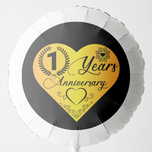 one year Anniversary word art party Balloon