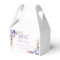 One Year Fluttered Butterfly First Birthday Floral Favor Boxes