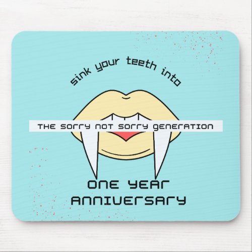 One Year of Fangs Mouse Pad