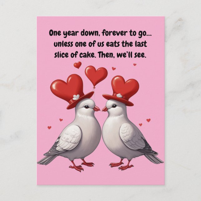One Year of Love, Laughter, and Surviving Postcard (Front)