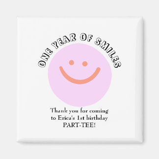 ONE YEAR OF SMILES Birthday Infant add details Magnet