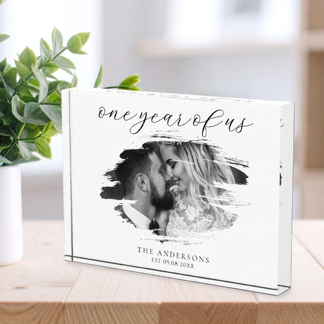 One Year of Us First Wedding Anniversary Photo Block (Creator Uploaded)