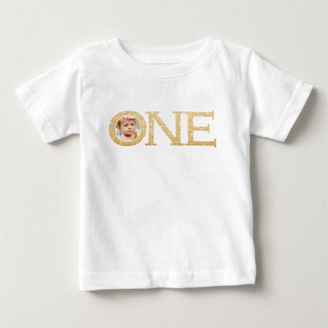 One Year Old 1st Birthday Baby Toddler T-Shirt (Front)