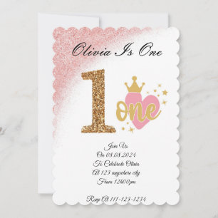 ONE YEAR OLD BIRTHDAY INVITATION