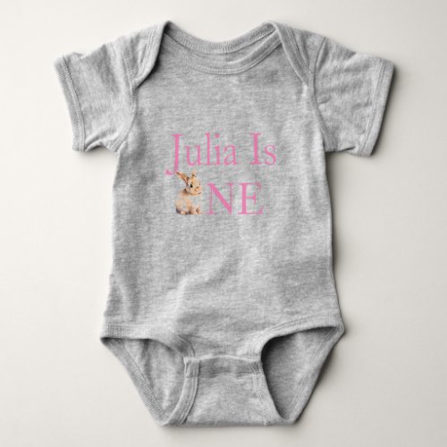 ONE YEAR OLD BIRTHDAY PARTY BABY BODYSUIT