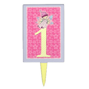 One Year Old Fairy Birthday Girl Cake Topper