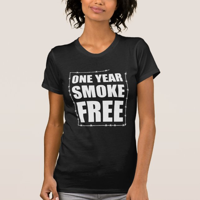 One Year Smoke Free Anniversary women's T-Shirt (Front)