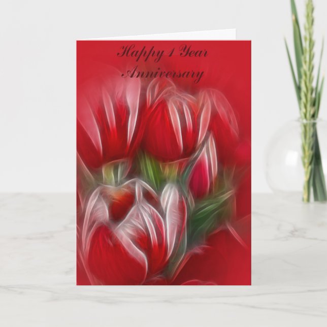 One Year Wedding Anniversary Card (Front)
